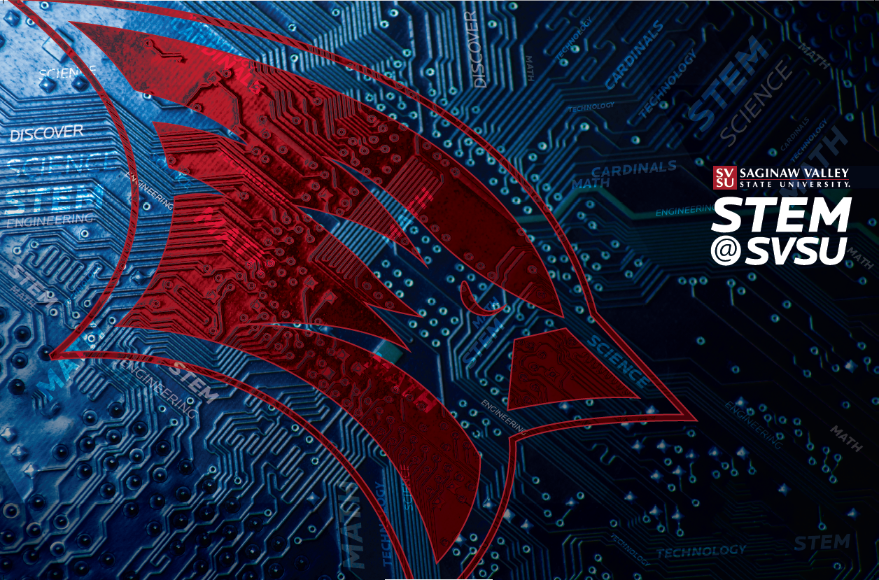 STEM poster with cardinal head